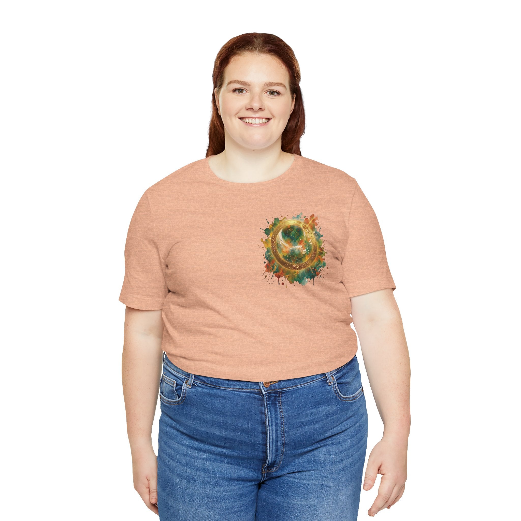 Angel Wings Watercolor Tee — Halo Front & Wing Back