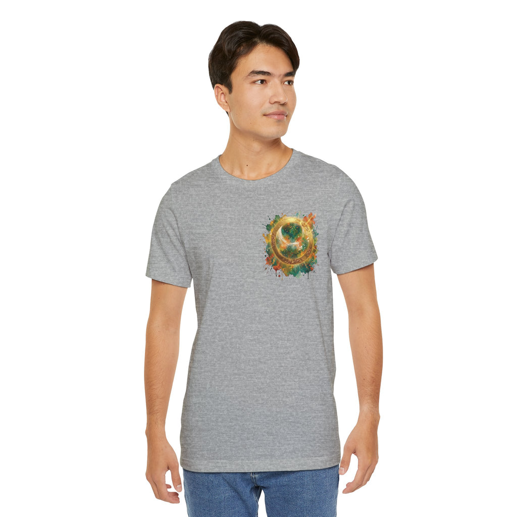 Angel Wings Watercolor Tee — Halo Front & Wing Back
