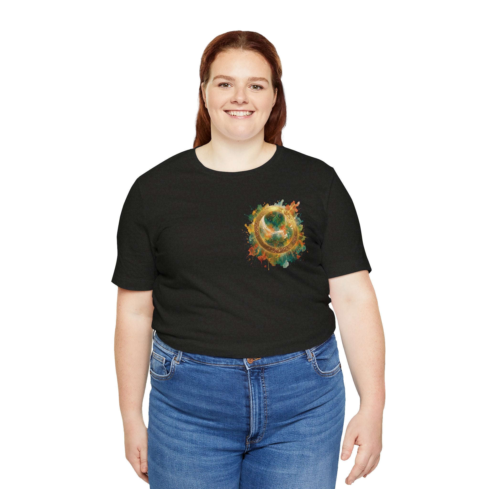 Angel Wings Watercolor Tee — Halo Front & Wing Back