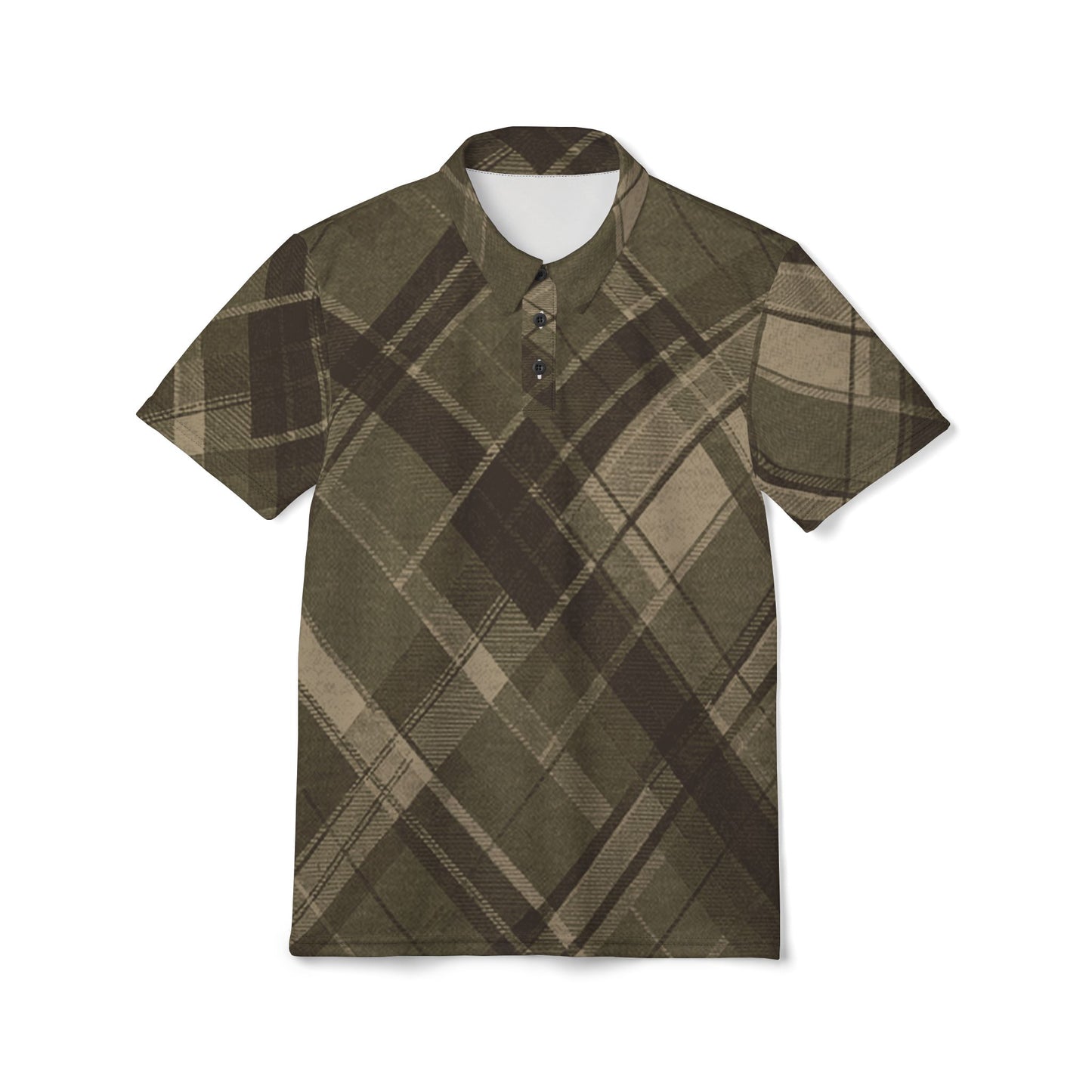 Modern Classic Flannel-Style Polo Shirt