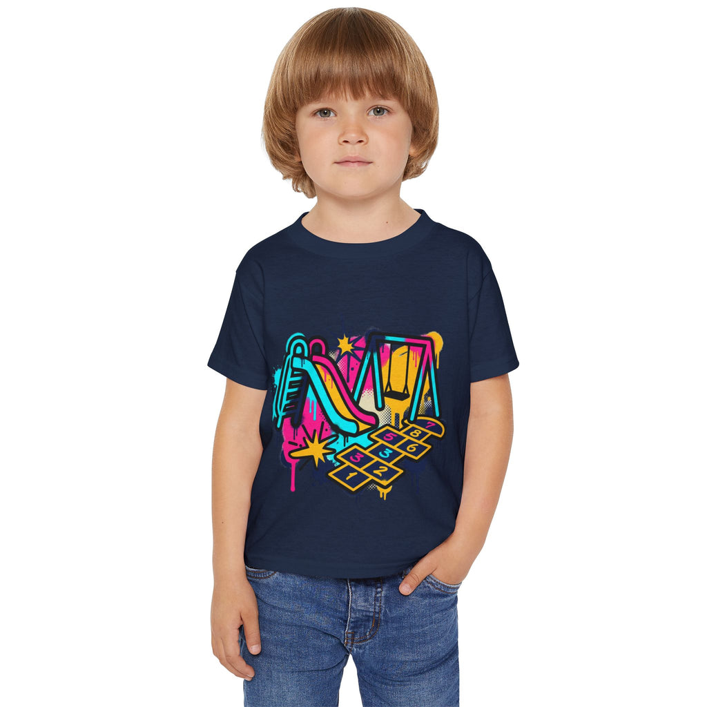 Kids Playground Graffiti T-Shirt — Colorful Playtime Tee
