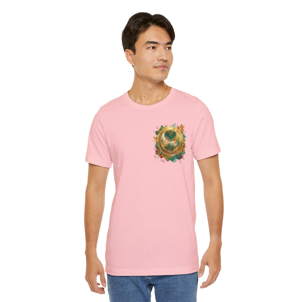 Angel Wings Watercolor Tee — Halo Front & Wing Back