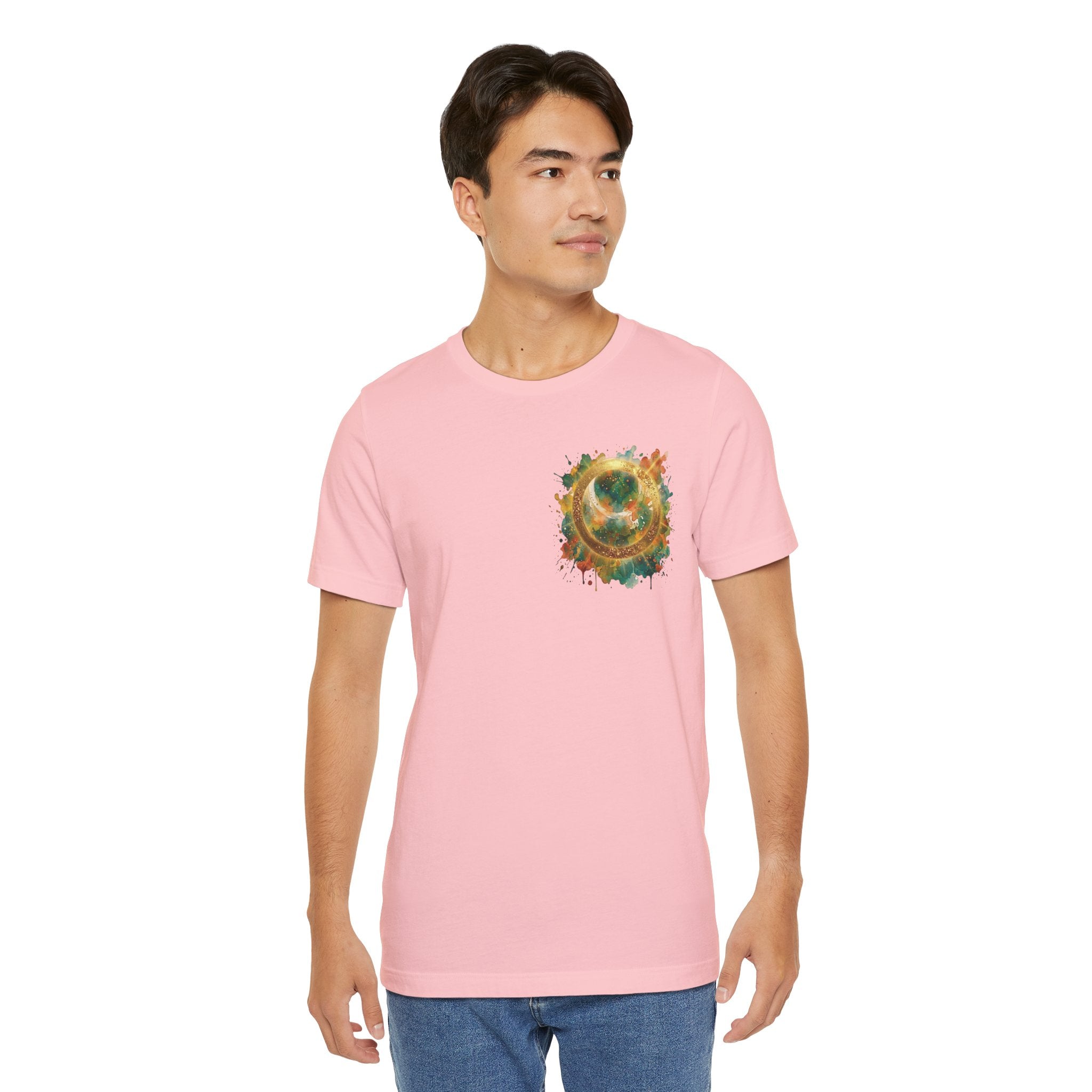 Angel Wings Watercolor Tee — Halo Front & Wing Back