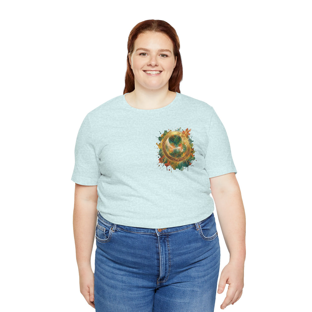 Angel Wings Watercolor Tee — Halo Front & Wing Back