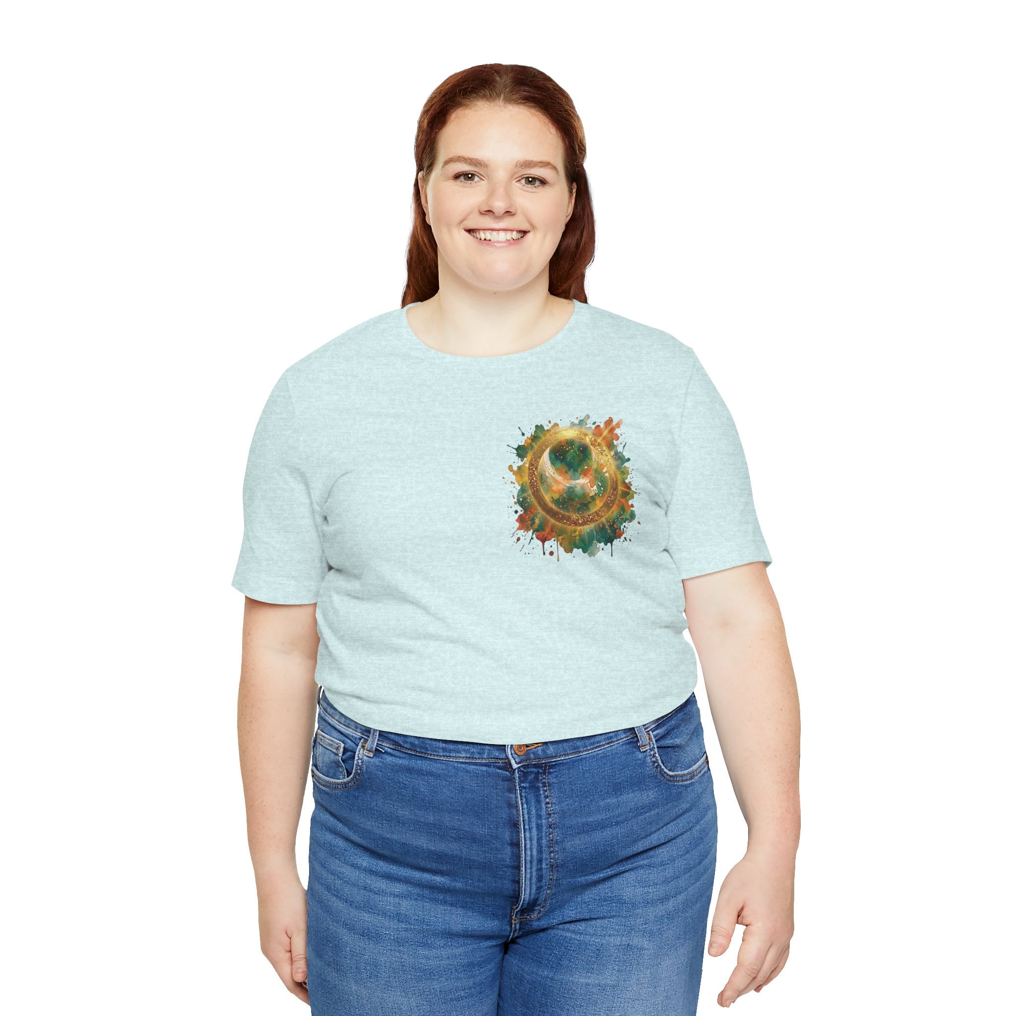 Angel Wings Watercolor Tee — Halo Front & Wing Back