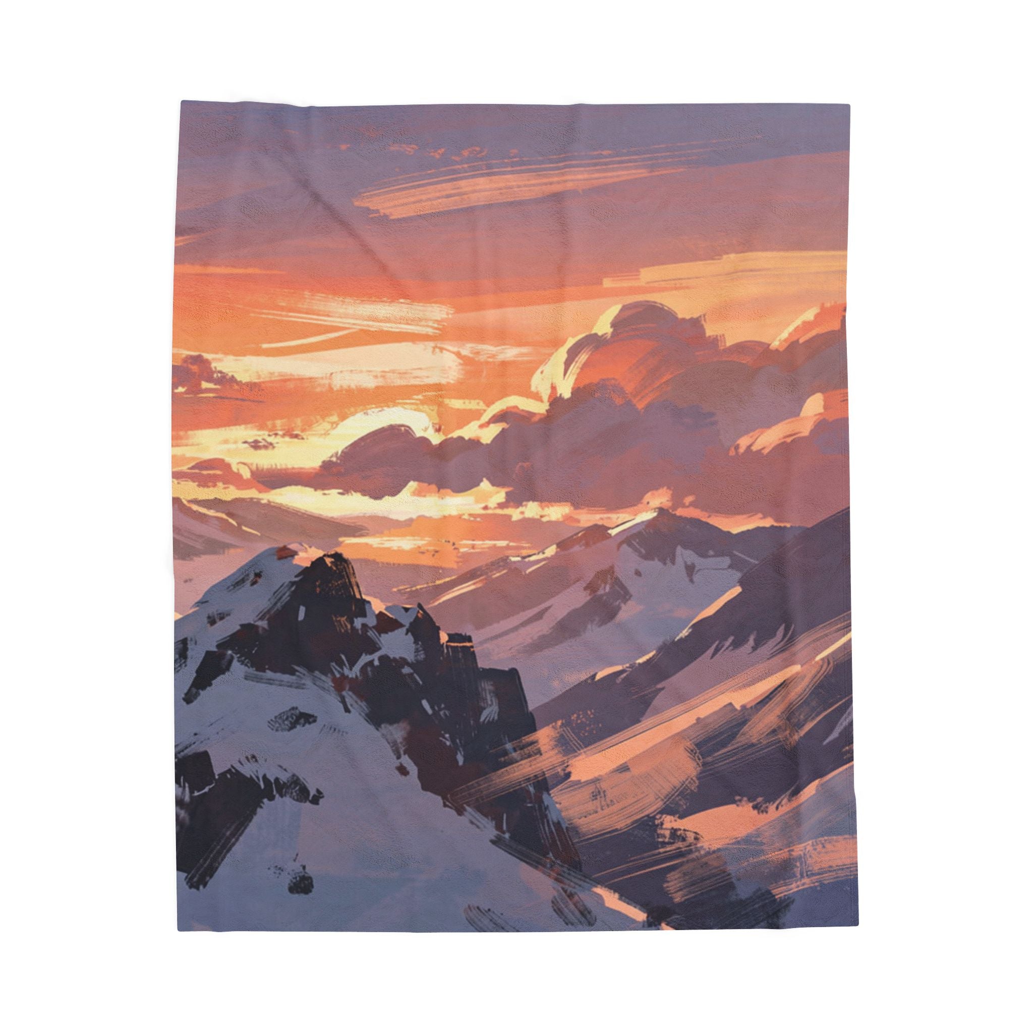 Japandi Velveteen Plush Blanket — Minimalist Cozy Throw with Calming Colors