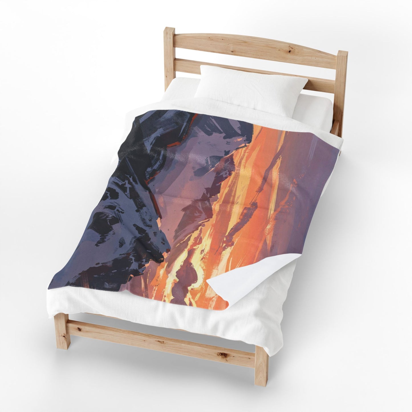 Japandi Velveteen Plush Blanket — Minimalist Cozy Throw with Calming Colors