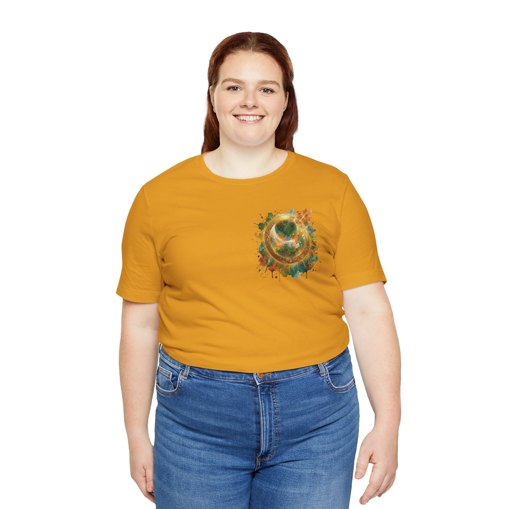Angel Wings Watercolor Tee — Halo Front & Wing Back