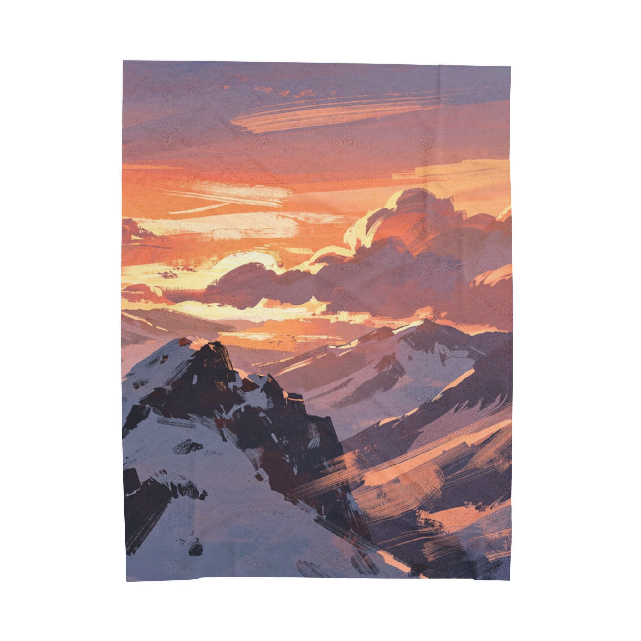Japandi Velveteen Plush Blanket — Minimalist Cozy Throw with Calming Colors