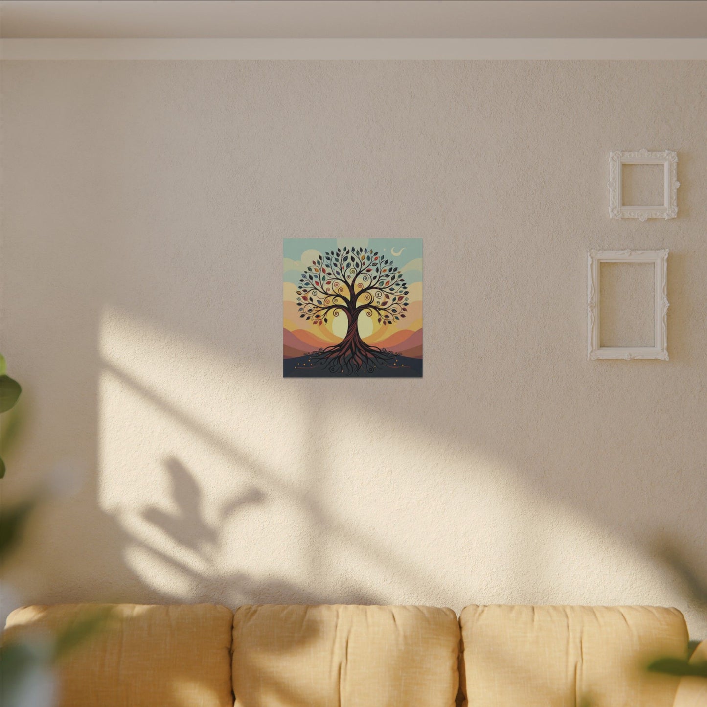 Boho Tree of Life Matte Canvas Print — Vibrant Stretched Wall Art