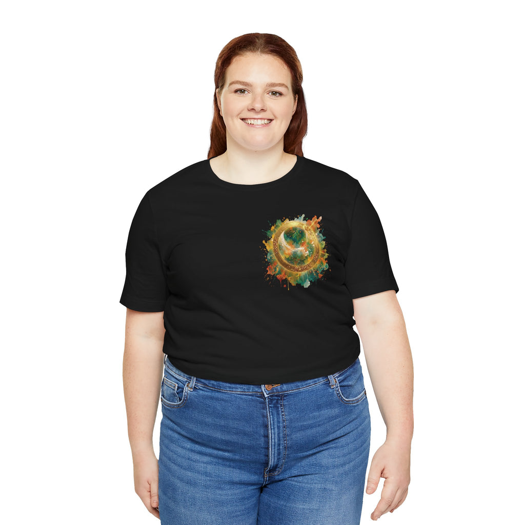 Angel Wings Watercolor Tee — Halo Front & Wing Back