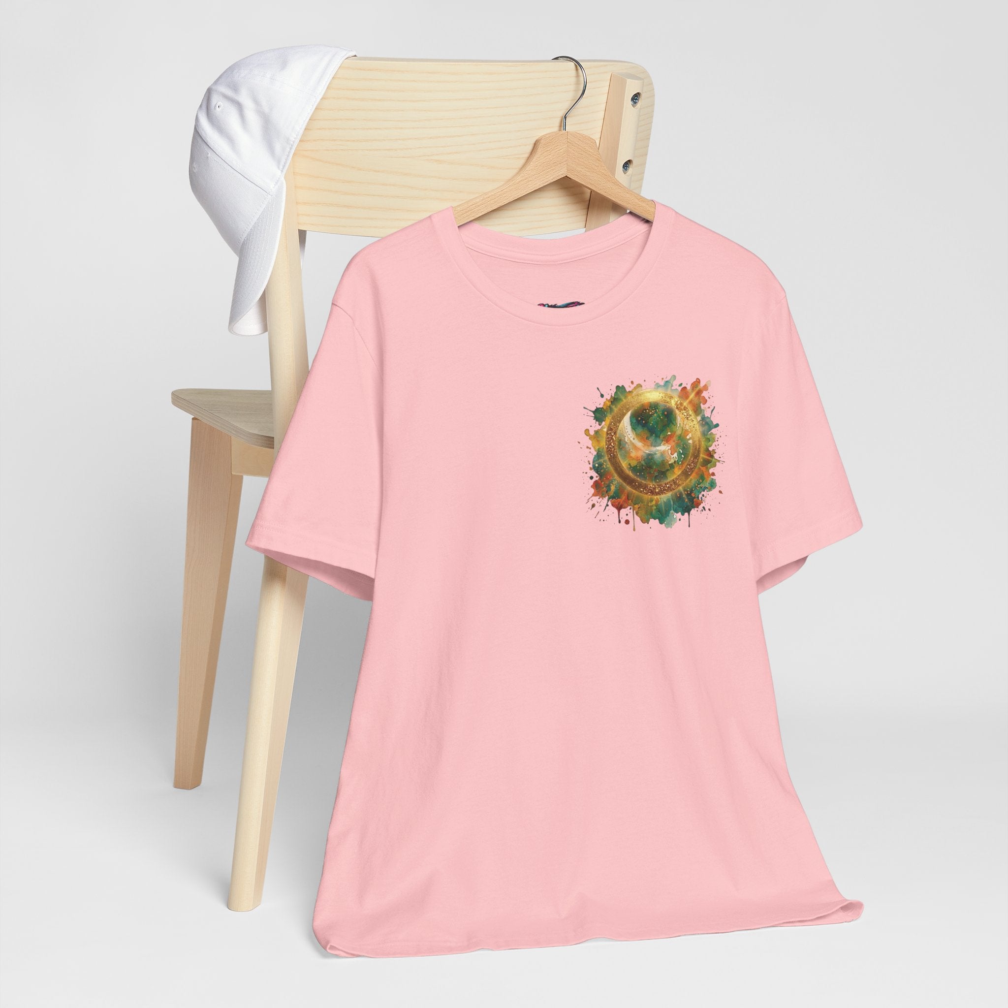 Angel Wings Watercolor Tee — Halo Front & Wing Back