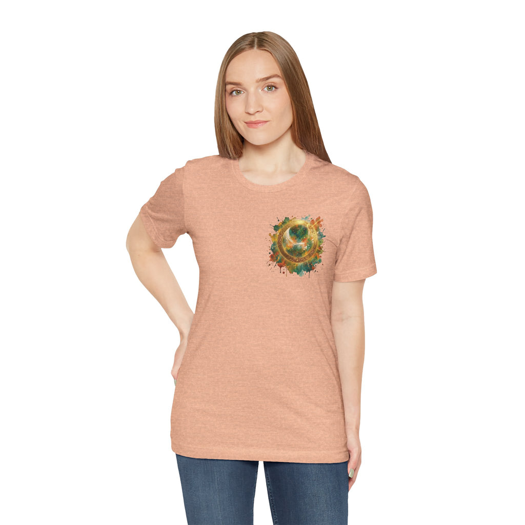 Angel Wings Watercolor Tee — Halo Front & Wing Back