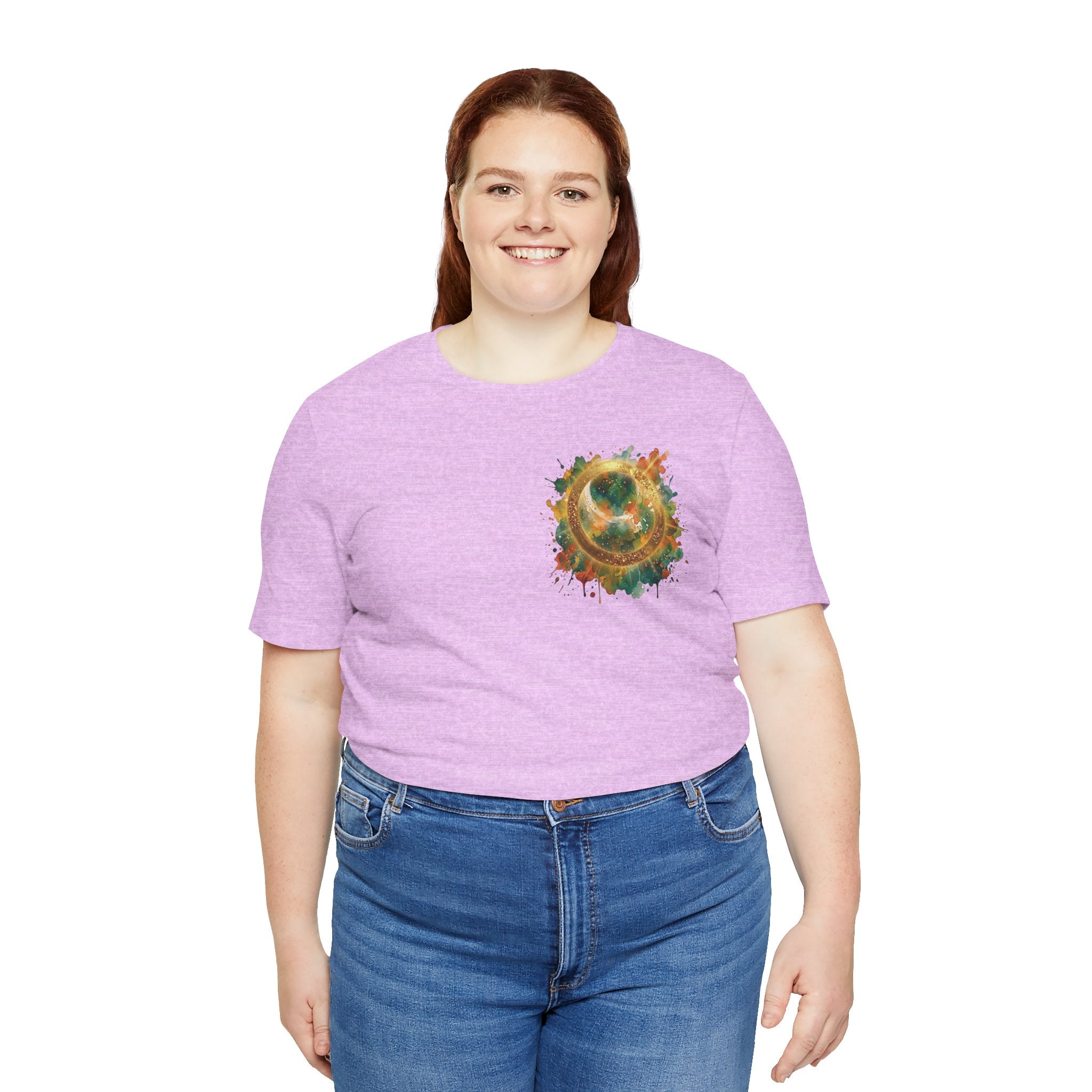 Angel Wings Watercolor Tee — Halo Front & Wing Back