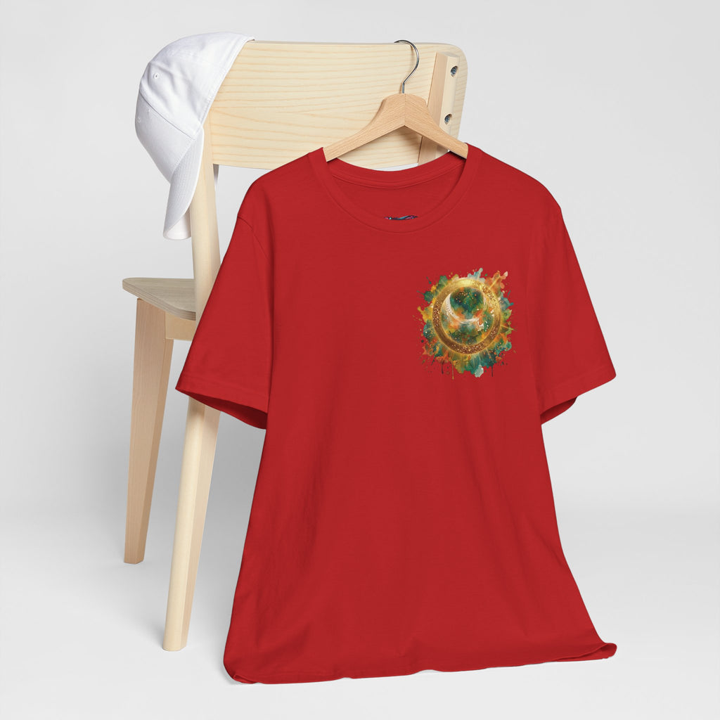 Angel Wings Watercolor Tee — Halo Front & Wing Back