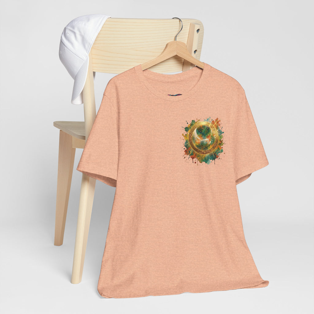 Angel Wings Watercolor Tee — Halo Front & Wing Back