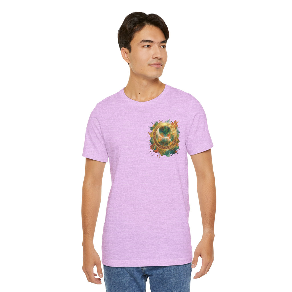 Angel Wings Watercolor Tee — Halo Front & Wing Back