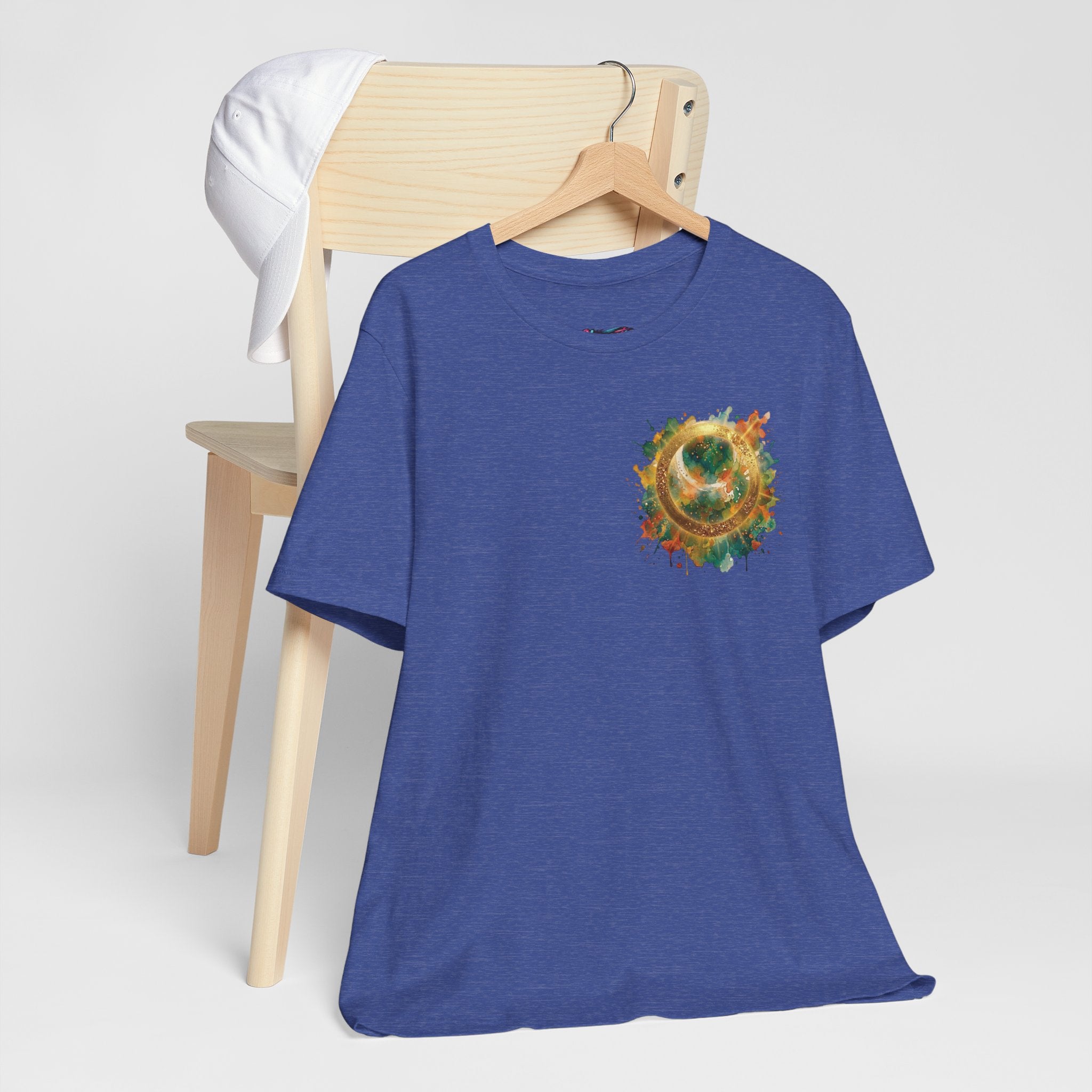 Angel Wings Watercolor Tee — Halo Front & Wing Back