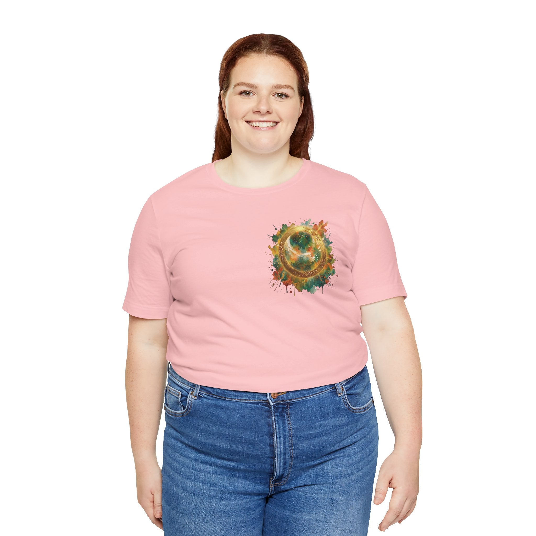 Angel Wings Watercolor Tee — Halo Front & Wing Back