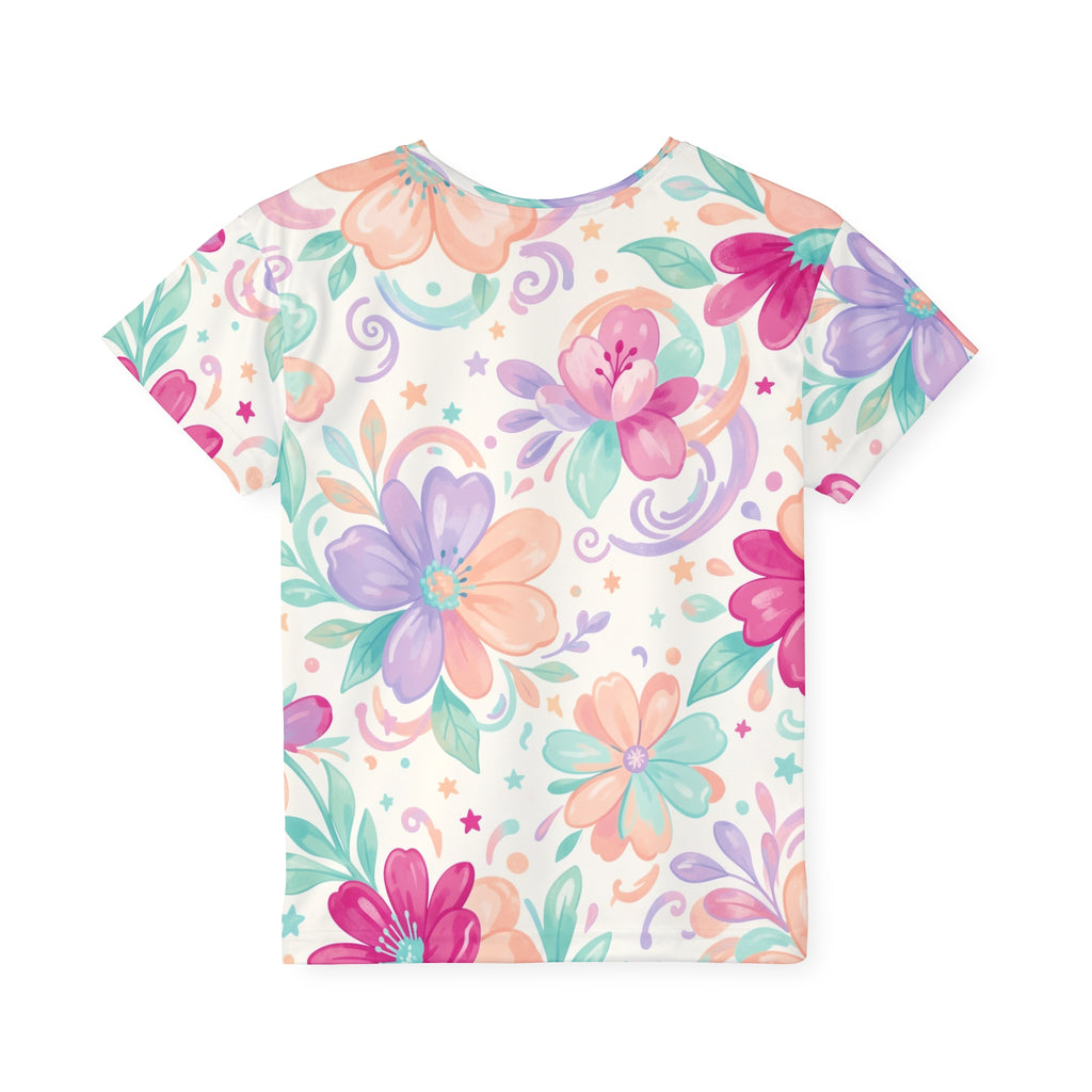 Kids Sports Jersey — Colorful Pastel Floral "Young Ladies" All-Over Print