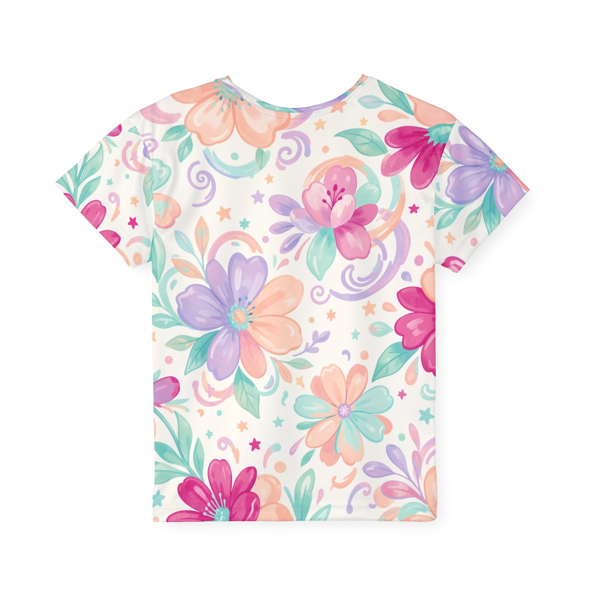 Kids Sports Jersey — Colorful Pastel Floral "Young Ladies" All-Over Print