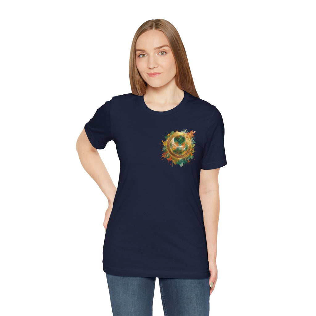 Angel Wings Watercolor Tee — Halo Front & Wing Back