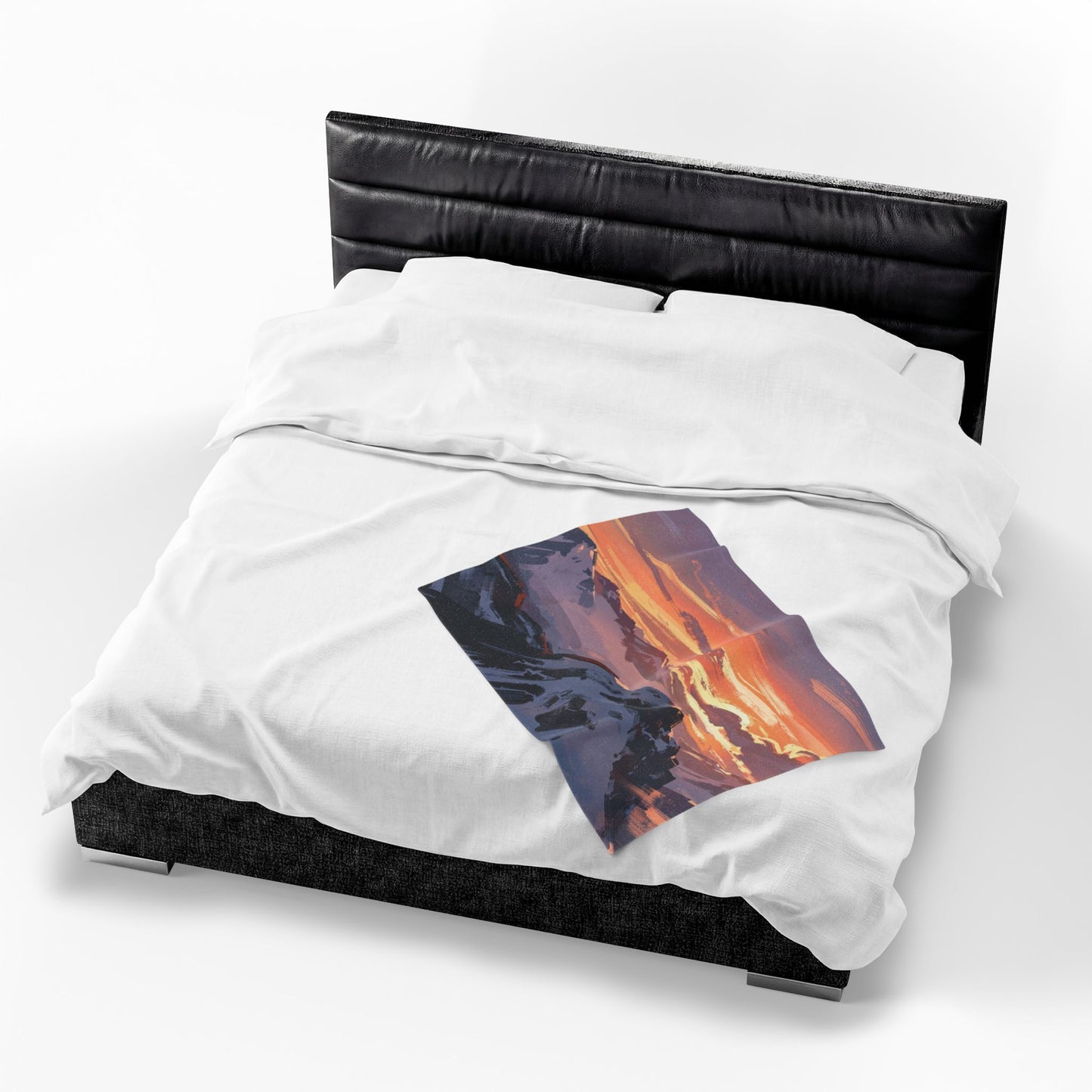 Japandi Velveteen Plush Blanket — Minimalist Cozy Throw with Calming Colors