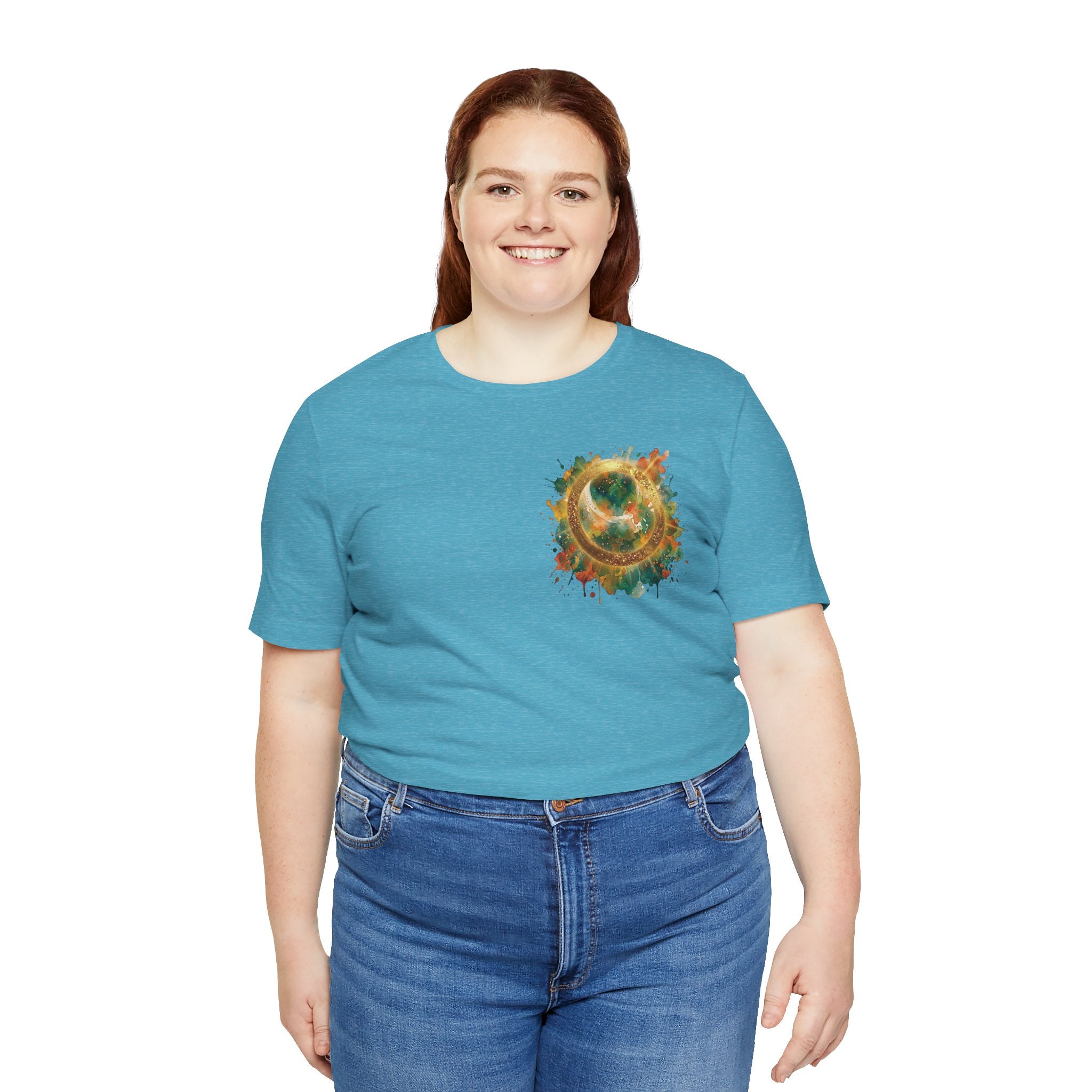 Angel Wings Watercolor Tee — Halo Front & Wing Back
