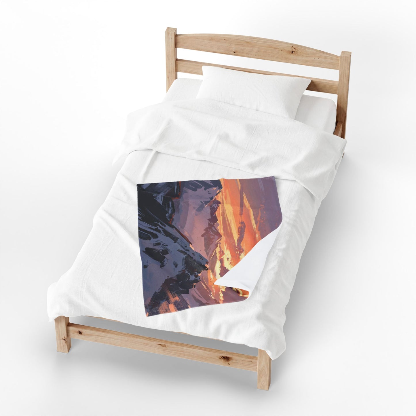 Japandi Velveteen Plush Blanket — Minimalist Cozy Throw with Calming Colors