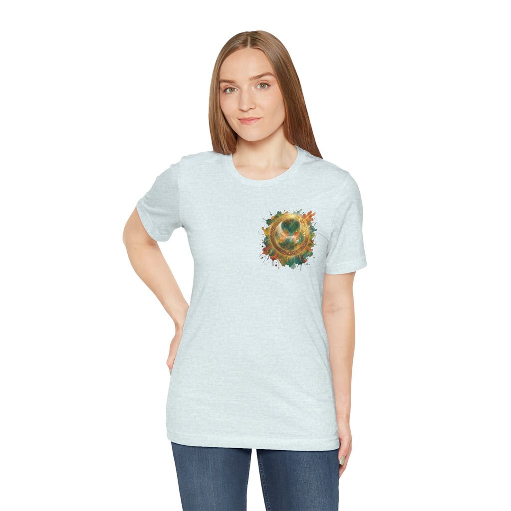 Angel Wings Watercolor Tee — Halo Front & Wing Back