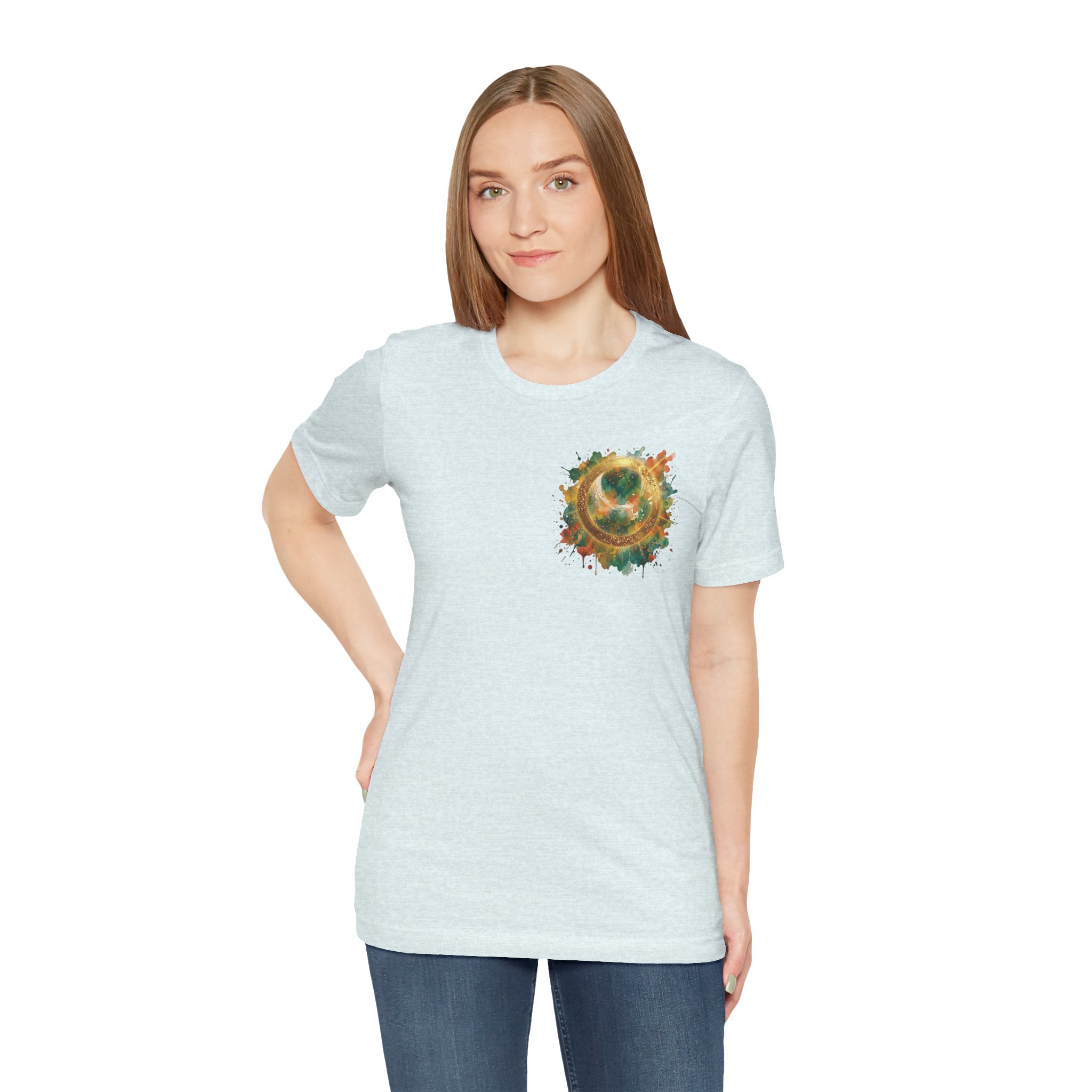 Angel Wings Watercolor Tee — Halo Front & Wing Back