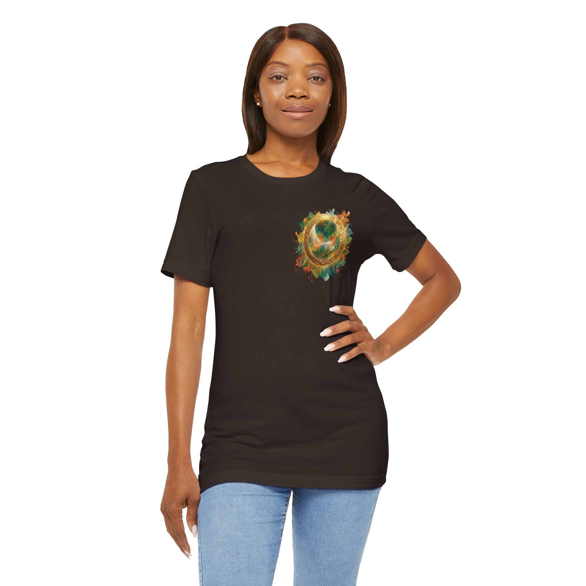 Angel Wings Watercolor Tee — Halo Front & Wing Back