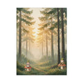 Woodland Gnome Toddler Blanket — Watercolor Forest Fleece Snuggle