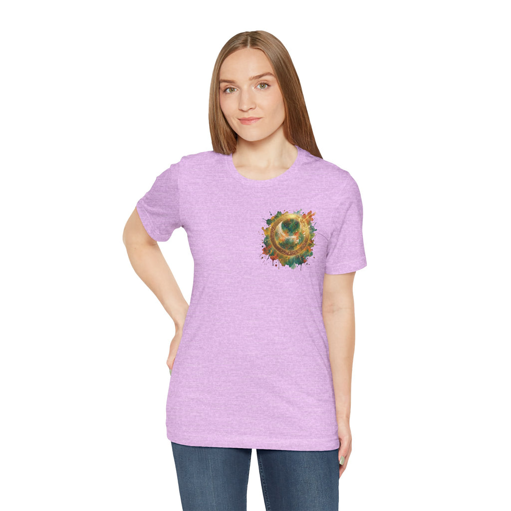 Angel Wings Watercolor Tee — Halo Front & Wing Back