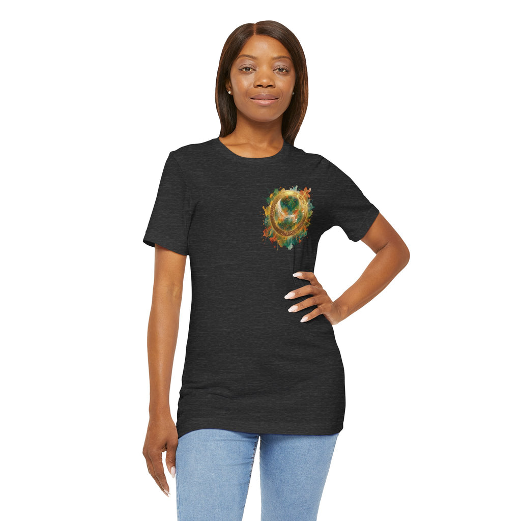 Angel Wings Watercolor Tee — Halo Front & Wing Back