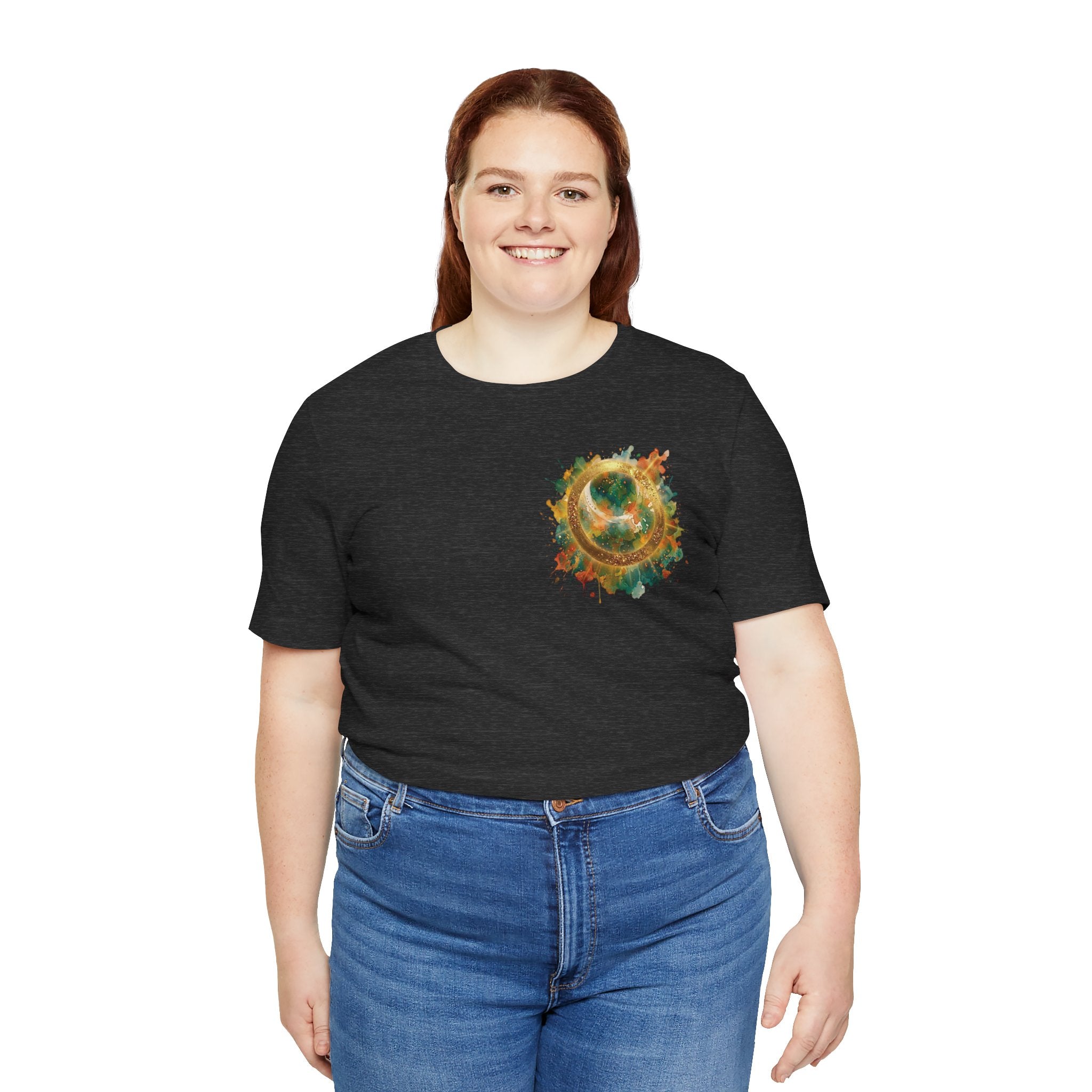Angel Wings Watercolor Tee — Halo Front & Wing Back
