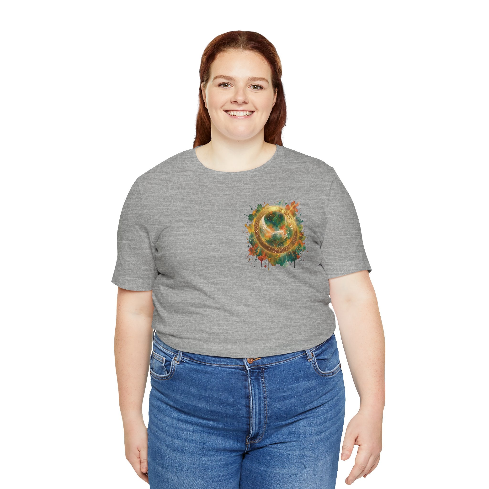 Angel Wings Watercolor Tee — Halo Front & Wing Back