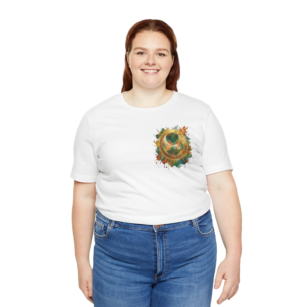 Angel Wings Watercolor Tee — Halo Front & Wing Back
