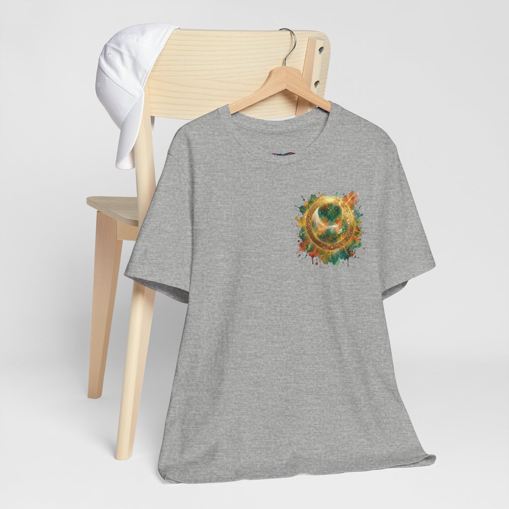 Angel Wings Watercolor Tee — Halo Front & Wing Back