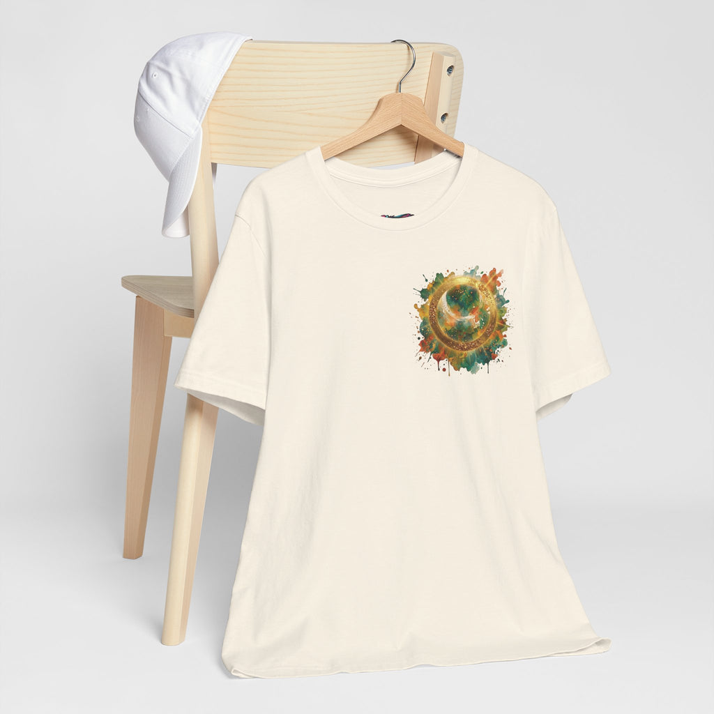 Angel Wings Watercolor Tee — Halo Front & Wing Back