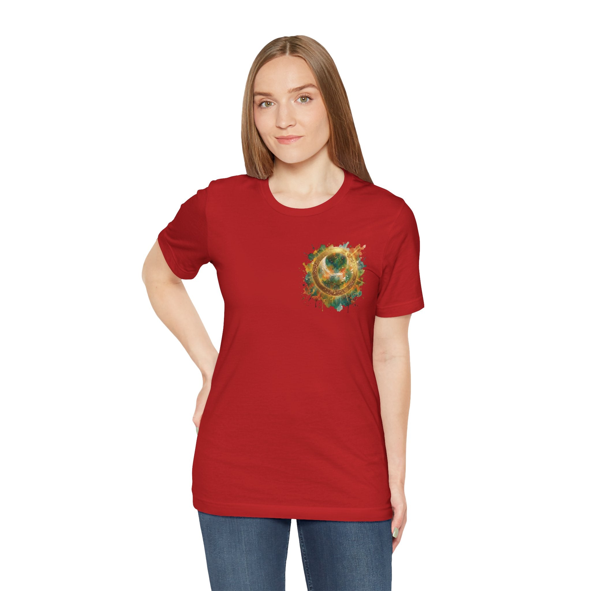 Angel Wings Watercolor Tee — Halo Front & Wing Back