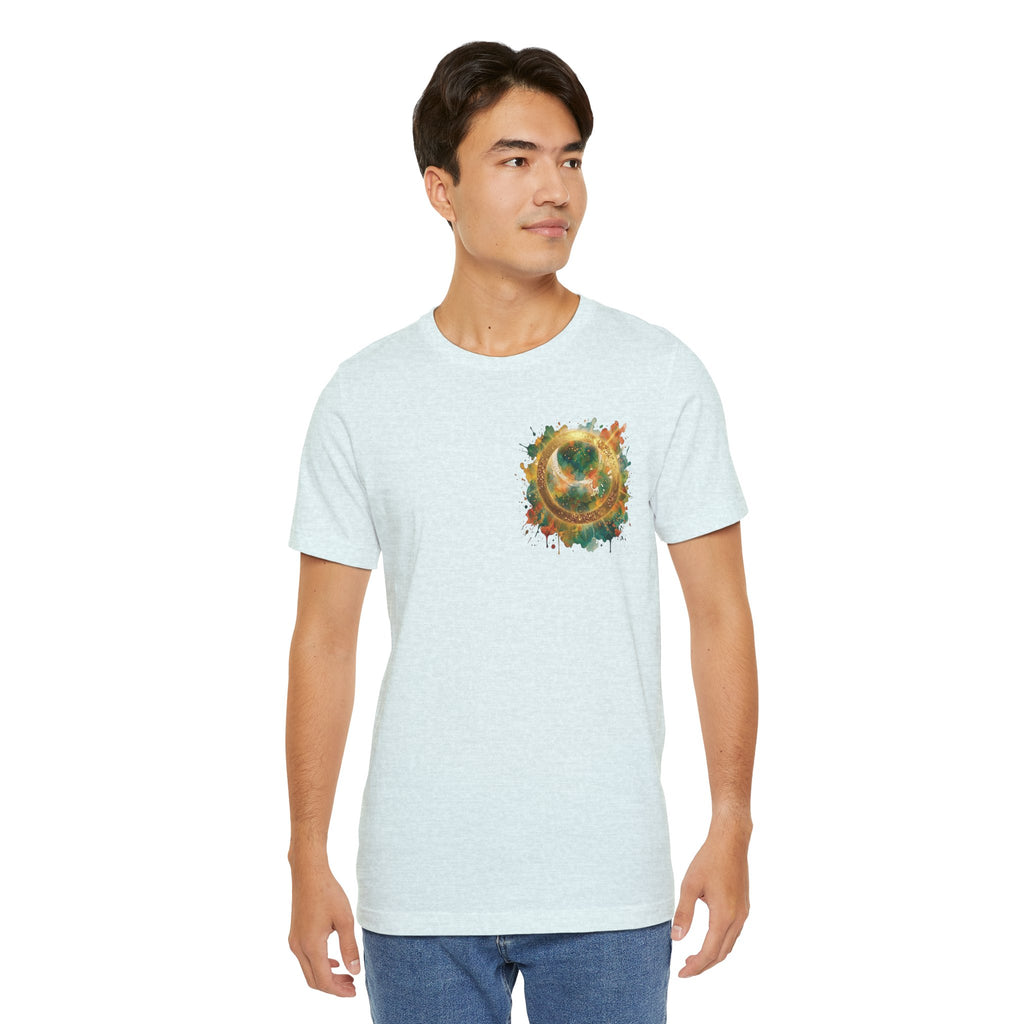Angel Wings Watercolor Tee — Halo Front & Wing Back