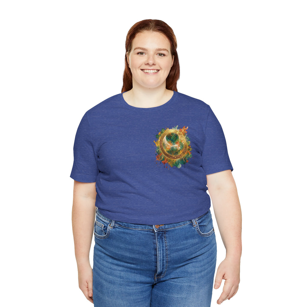 Angel Wings Watercolor Tee — Halo Front & Wing Back
