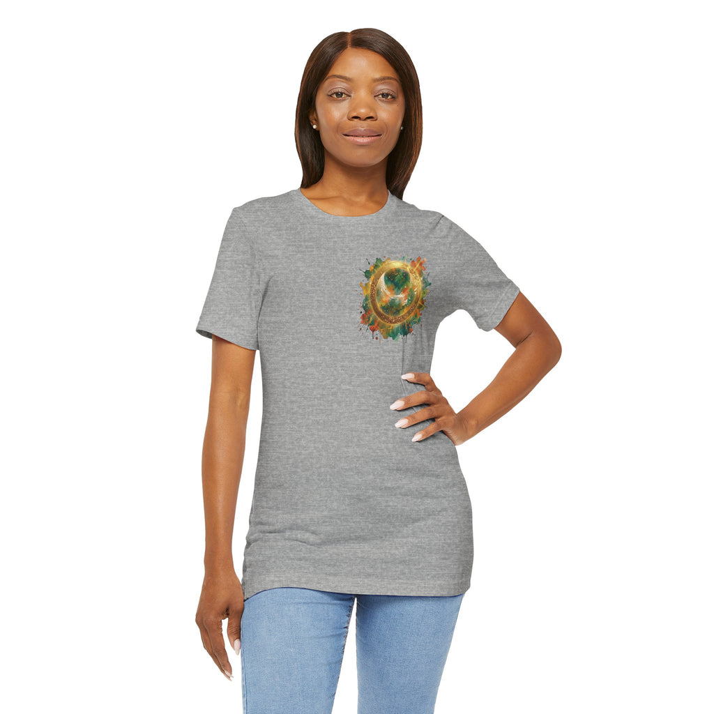 Angel Wings Watercolor Tee — Halo Front & Wing Back
