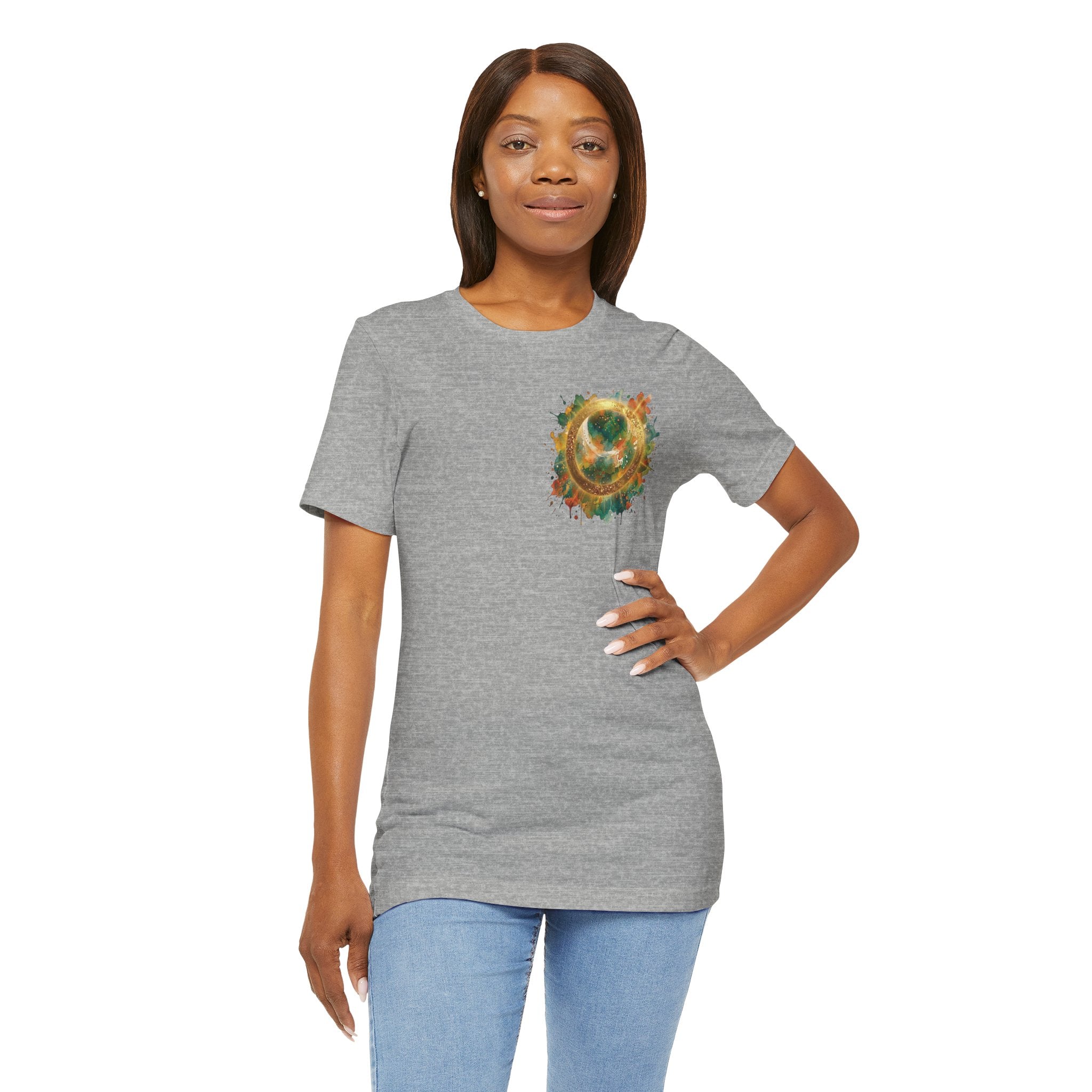 Angel Wings Watercolor Tee — Halo Front & Wing Back
