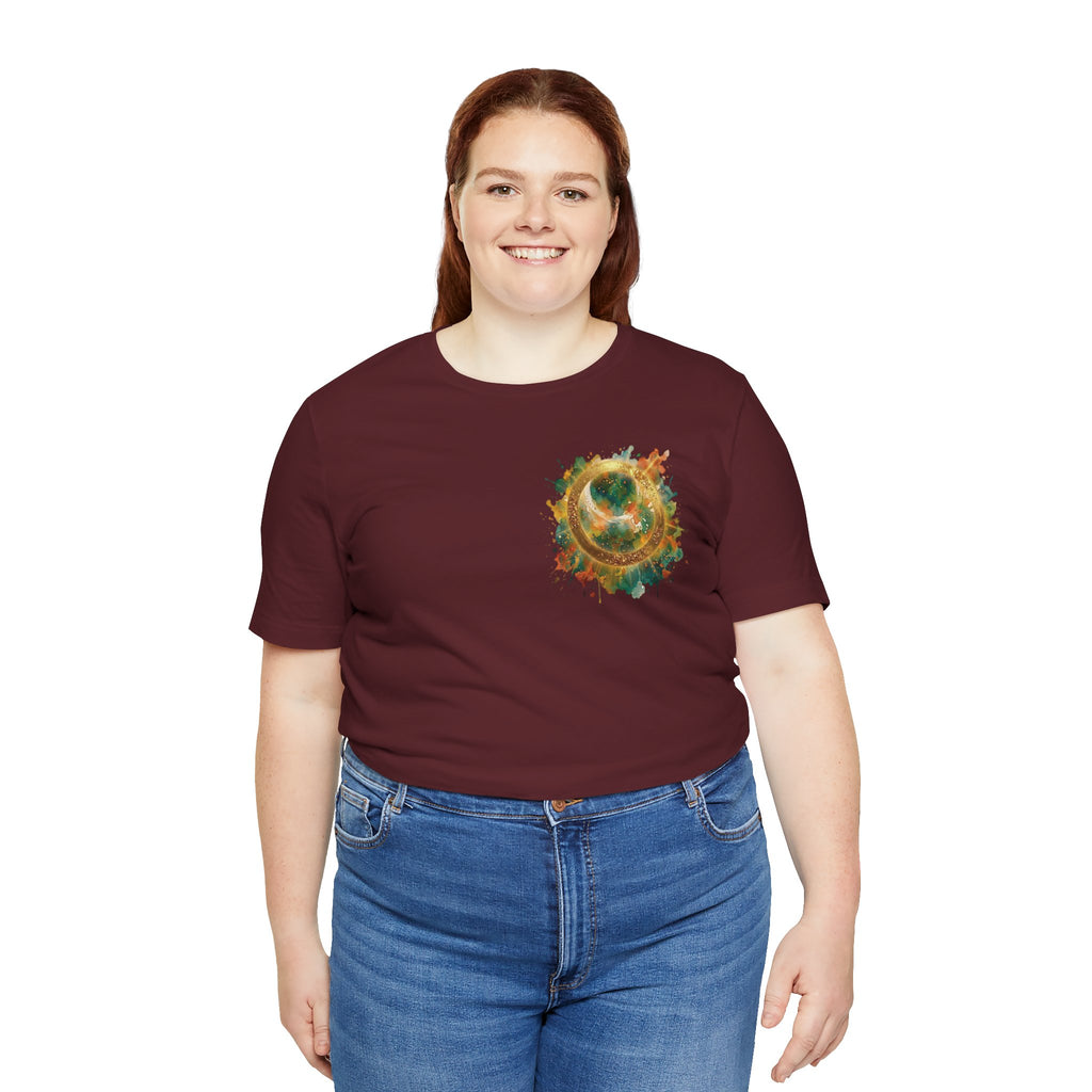 Angel Wings Watercolor Tee — Halo Front & Wing Back