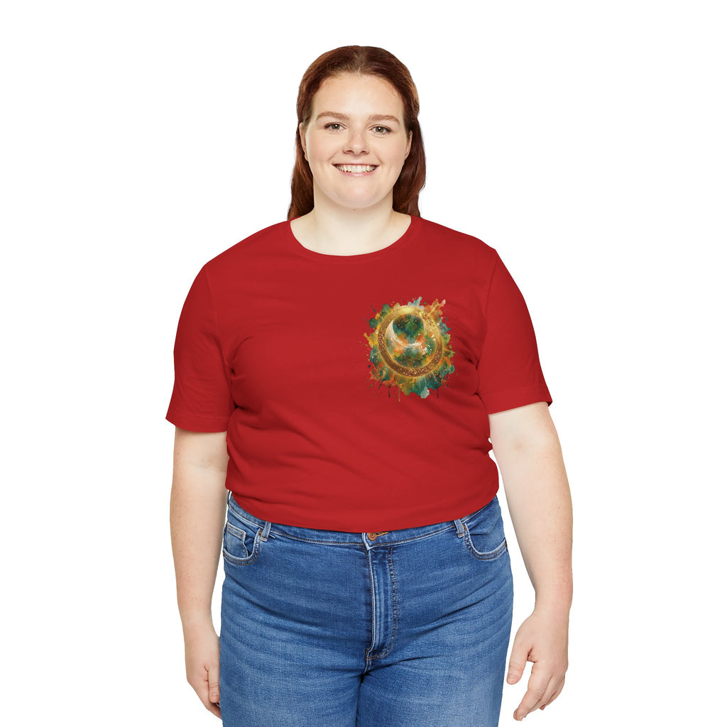 Angel Wings Watercolor Tee — Halo Front & Wing Back