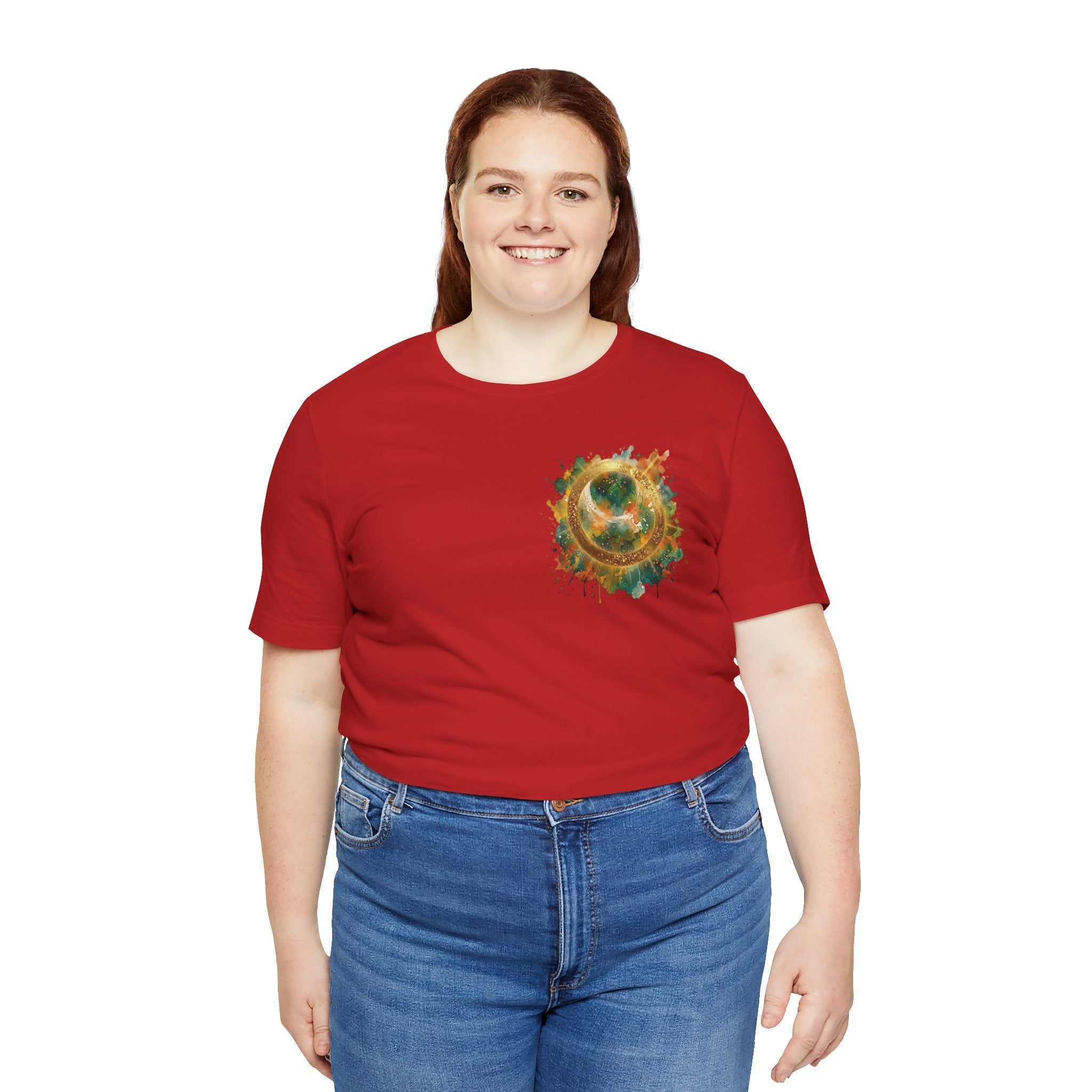 Angel Wings Watercolor Tee — Halo Front & Wing Back