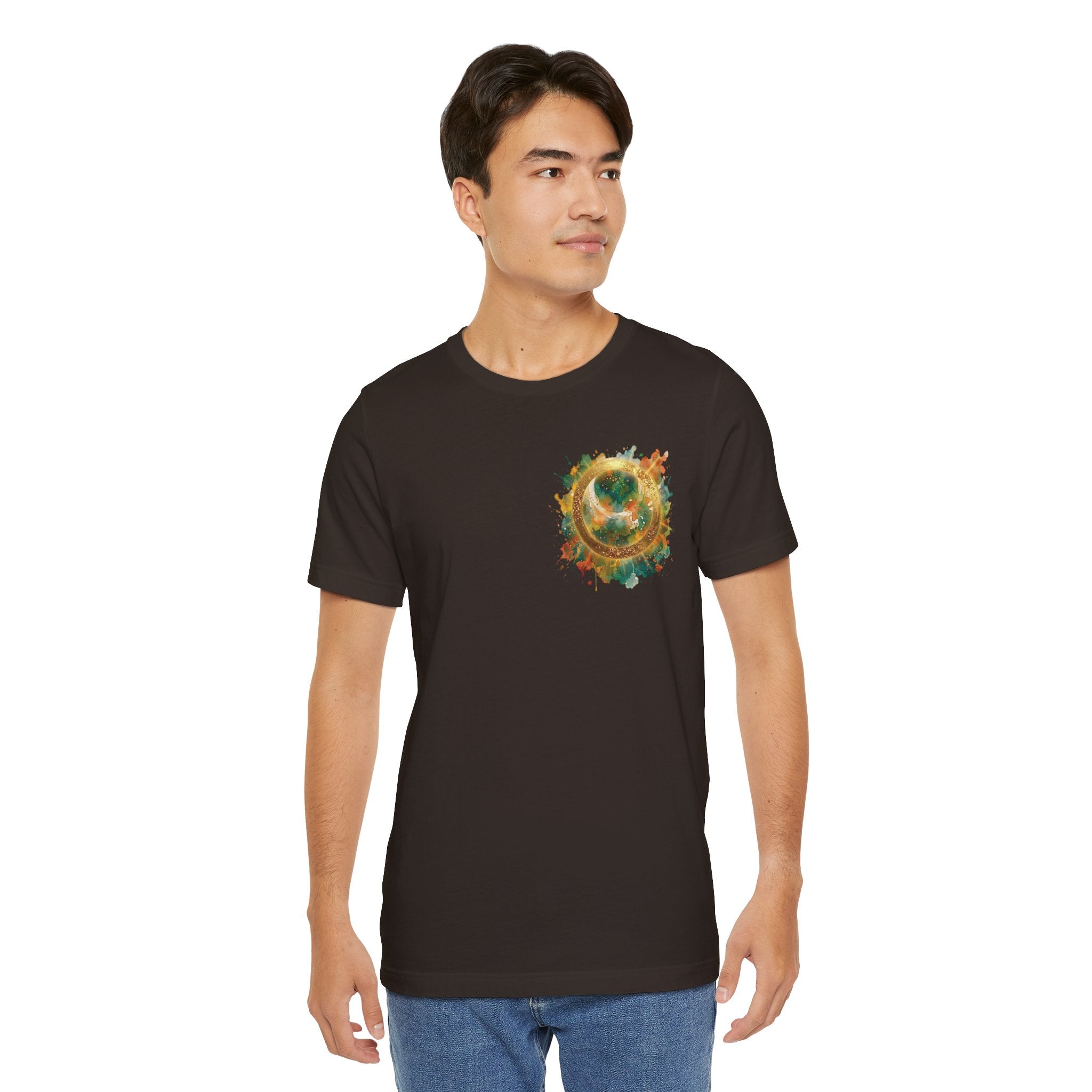 Angel Wings Watercolor Tee — Halo Front & Wing Back