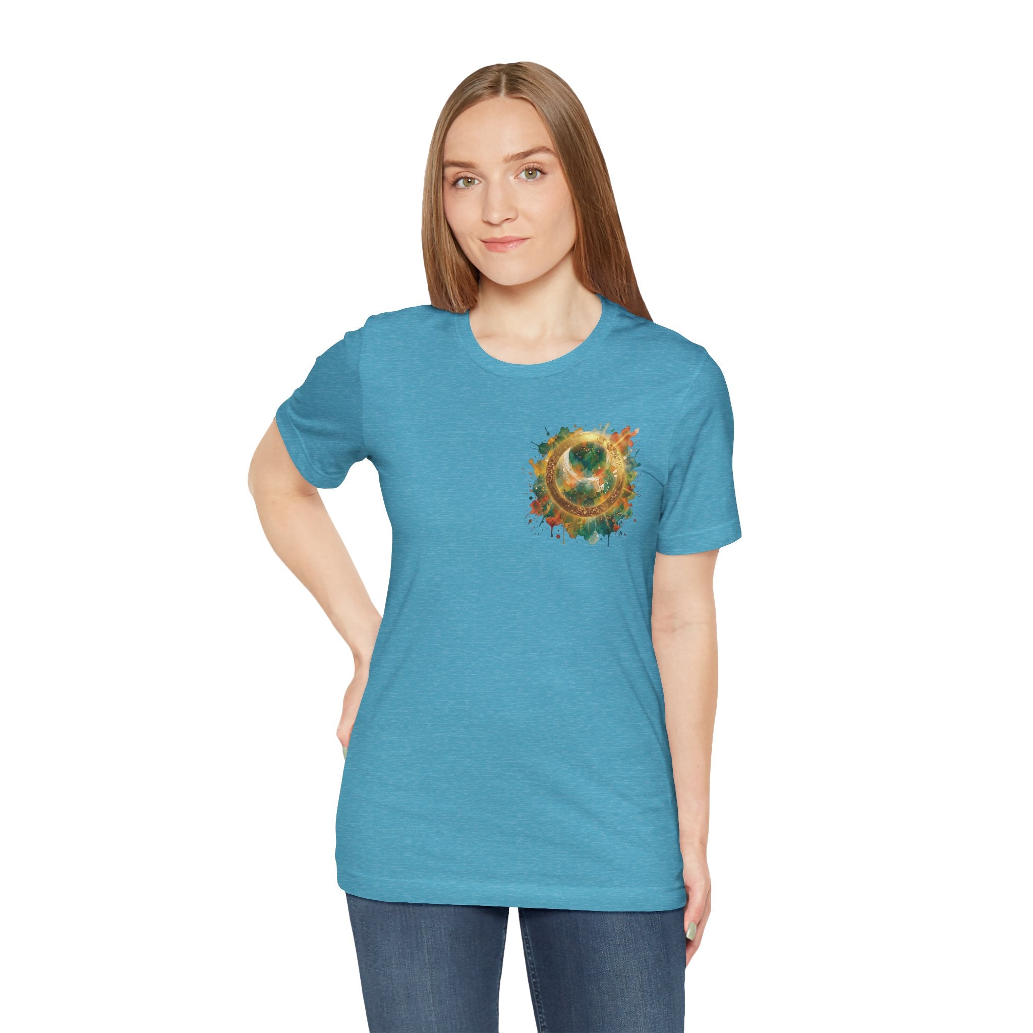 Angel Wings Watercolor Tee — Halo Front & Wing Back